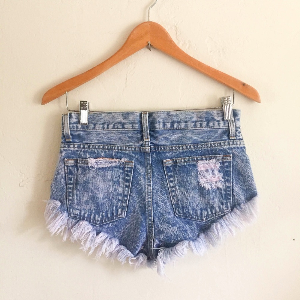 RUNWAYDREAMZ Denim Jean Shorts Size XS Ozzy - Picture 3 of 4